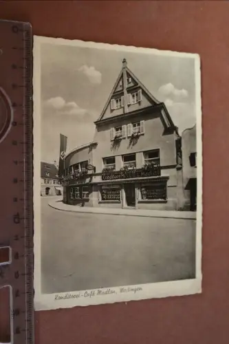 tolle alte Karte - Konditorei Café Madlon - Wertingen 1941