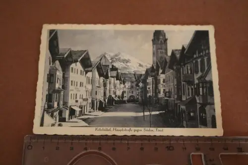 tolle alte Karte - Kitzbühel Hauptstrasse gegen Süden - 1928 