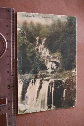 tolle alte Karte - Wilhelmshöhe Neuer Wasserfall 1909