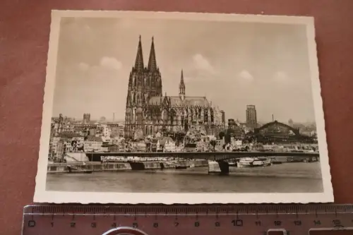 tolle alte Karte - Köln Dom und neue Deutzer Brücke  50-60er jahre ?