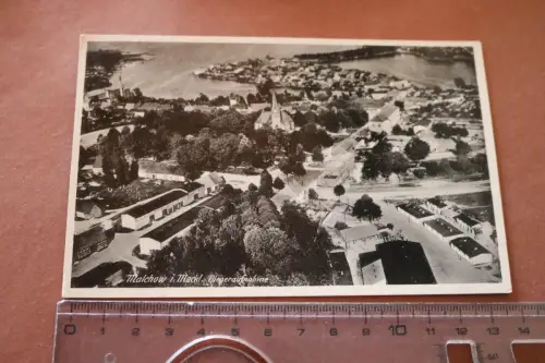 tolle alte Karte - Luftaufnahme Malchow in Mecklenburg  1938
