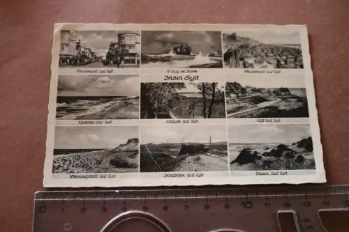 tolle alte Karte - Ansichten Insel Sylt   1949 - 50 ??