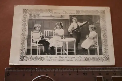 tolle alte Karte - Kinder - Königskinder ??? Dänemark 1920-30 ?