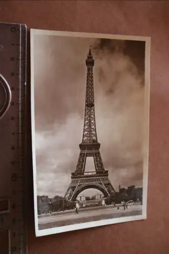 tolle alte Karte - Paris Eiffelturm  30-40er Jahre 