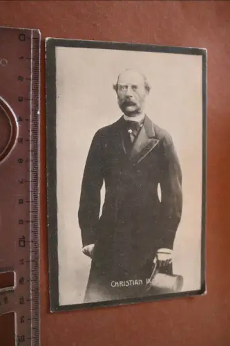tolle alte Karte - König Christian IX. von Dänemark- 1906 Trauer
