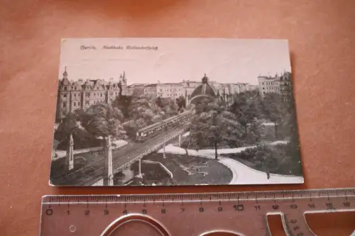 tolle alte Karte - Berlin - Hochbahn Nollendorfplatz 1917