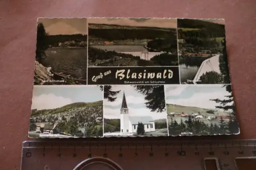 tolle alte Karte - Gruß aus Blasiwald Schwarzwald  1961