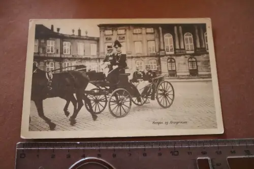 tolle alte Karte - König und Kronprinz Dänemark - 1910-20 ?
