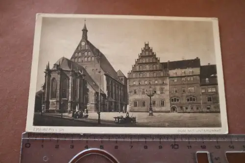 tolle alte Karte - Freiberg in Sachsen  Dom mit Untermarkt 1910-20