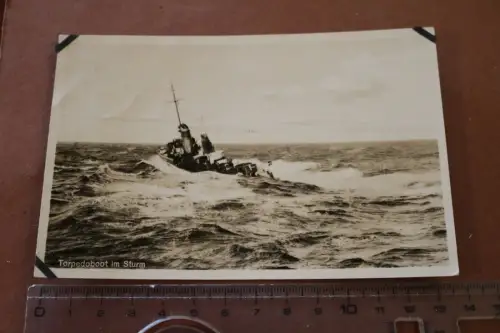 alte Karte - Torpedoboot im Sturm - 1932 - Wilhelmshaven 