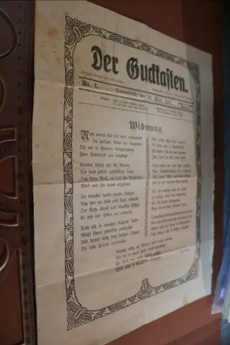 tolle alte Zeitung - Der Guckkasten Lazarett Verden  März 1919 - Rarität 