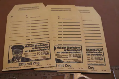 drei unbenutzte Eisenbahndienstsache (EDS) Umschläge 
