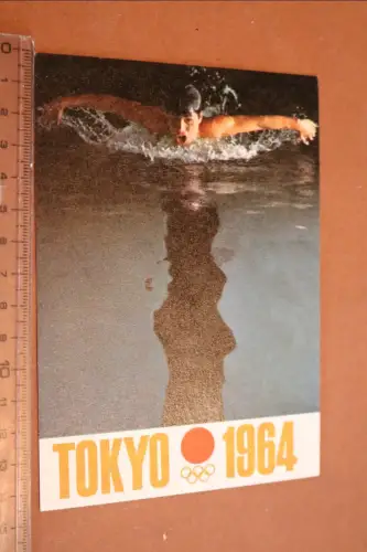 tolle alte Karte - Schwimmer - Olympia 1964 Tokio 