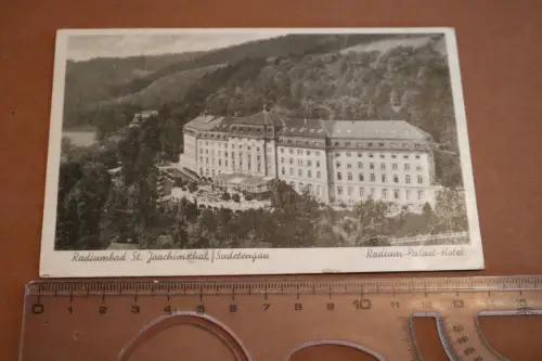 tolle alte Karte - Radiumbad St. Joachimsthal Sudetengau  März 1945