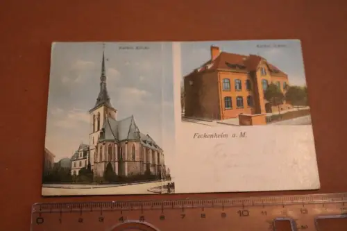 tolle alte Karte - Ansichten Fechenheim a.M. 1922