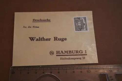zwei kleine alte Antwortumschläge - Ruge Hamburg u.Günther Bamberg 