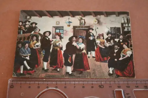 tolle alte Fotokarte - Egerland Gruß  Tanzboden  1900-1910