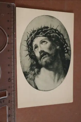 alte Karte - Portrait Jesus Christus mit Dornenkrone - Ministerium Dresden 