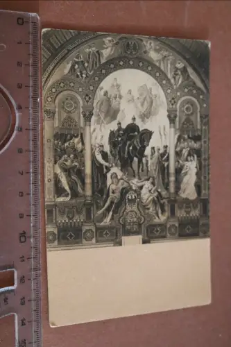 tolle alte Künstlerkarte - Wislicenus Wiederauferstehung des Deutschen Reiches