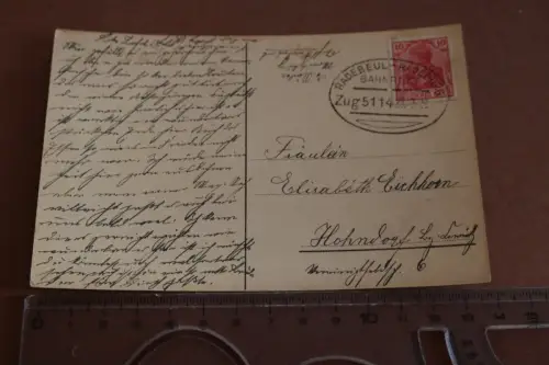 alte Karte  mit Bahnpost Stempel - Radebeul - Radeberg 1910-18 ??