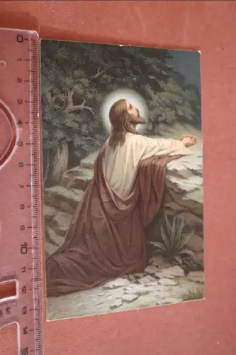 alte Karte - Jesus Christus  auf Gethsemane 1918