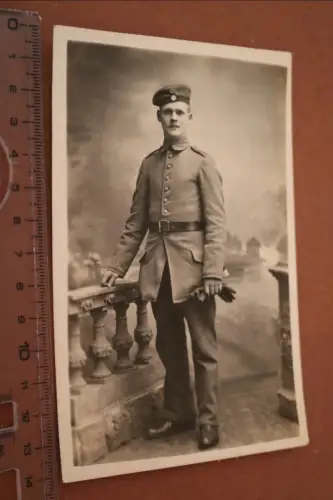 tolles altes Foto - Portrait eines Soldaten - Osterholz-Schambeck 1914-18