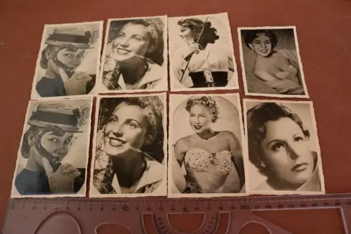 acht tolle alte Fotos - Portraits hübscher Frauen - Schauspielerinnen ?? 