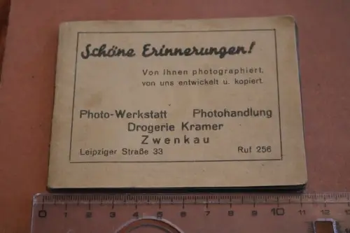 altes leeres kleines Album - Drogerie Kramer Zwenkau 30-50er Jahre ?