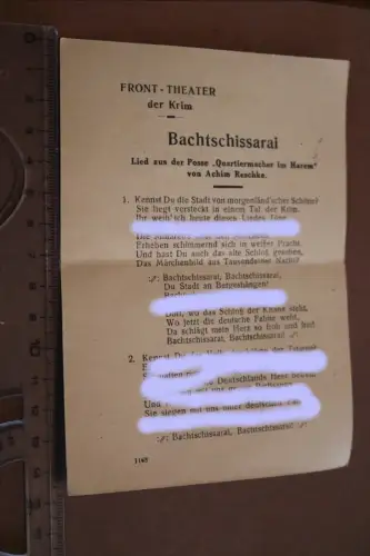 alte Feldpostkarte - Front-Theater der Krim - Bachtschissarai 
