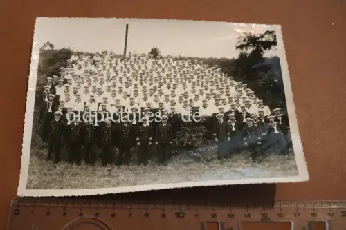 altes großes Gruppenfoto Matrosen Kriegsmarine - Stammmannschaften