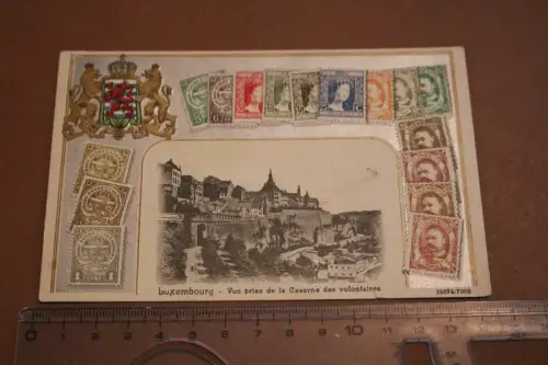 tolle alte Karte - Luxemburg - Vue prise de la caserne des Volontaires 1915