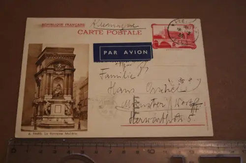 alte Ganzsache - Postkarte - Frankreich - Nr. 6 Paris - 1936