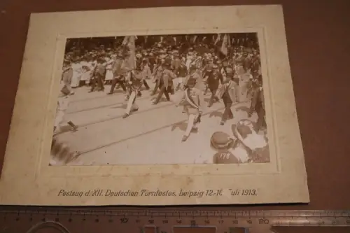 tolles altes Foto - Festumzug XII. Deutsches  Turnfest Leipzig 1913