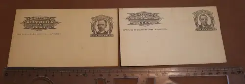 zwei alte Ganzsachen - Postkarten - Republica de Cu ba - Cu ba Railroad Co. 1910