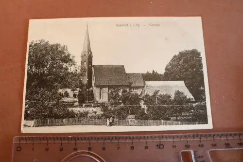 tolle alte Karte - Kirche - Seedorf in Lüneburg - 1940 als Feldpost gelaufen 