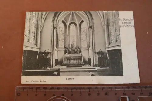 tolle alte Karte - St. Josephs-Hospital Bremerhaven - Kapelle 1910-20 
