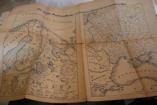 alte Landkarte - Die Russlandkarte vom Eismeer bis Schwarzes Meer   1940 