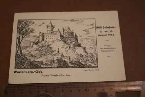 tolle alte Karte - Wartenburg - 800 Jahrfeier 1955