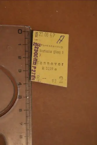 alte Fahrkarte - Northeim - Hannover - 1967