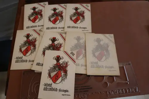 acht tolle alte Karten - Schülerschaft - Kg. human. Gymnasiums Freising 1911