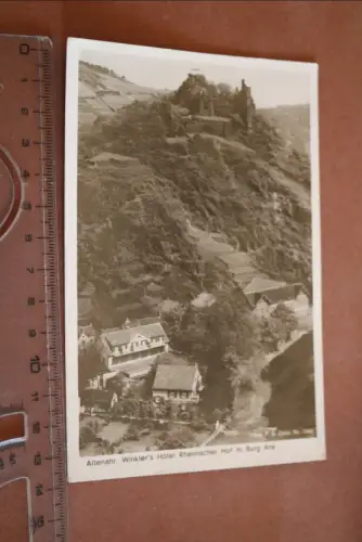 tolle alte Karte - Altenahr Winkler´s Hotel Rheinischer Hof mit Burg 1937
