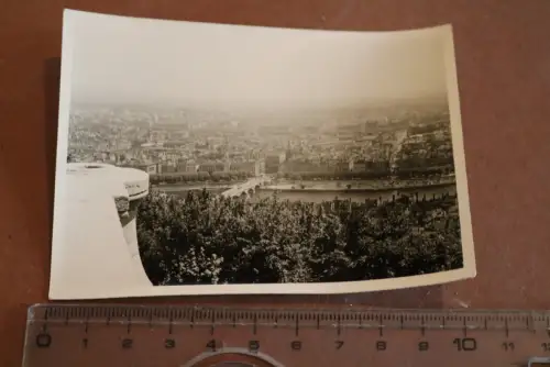 tolles altes Foto Ansicht einer Stadt - Brücke - Ort ??? Frankreich ??