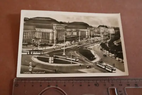 tolle alte Karte - Leipzig Hauptbahnhof 1940