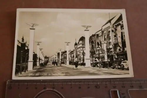 tolle alte Karte - Berlin - Unter den Linden mit Festschmuck 1942