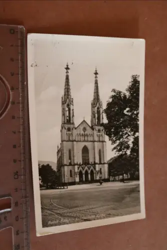 tolle alte Karte -  Baden Baden - evangelische Kirche 1944