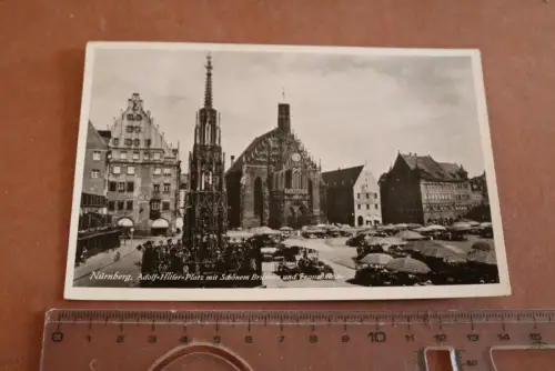 tolle alte Karte - Nürnberg A-H- Platz mit Schönem Brunnen 1943