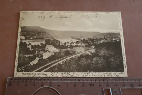 tolle alte Karte - Boppard vom Elfenley - 1917