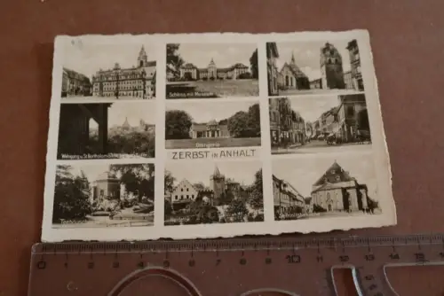 tolle alte Karte - Ansichten Zerbst in Anhalt 1937