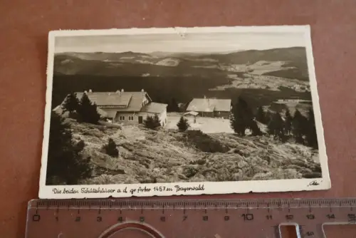 tolle alte Karte - zwei Schutzhäuser a.d. gr. Arber Bayernwald 30-40er Jahre 