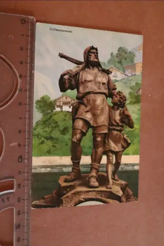 tolle alte Karte - Tellmonument Altdorf - 1912